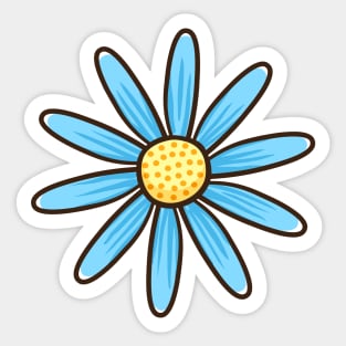 Blue daisy flower Sticker